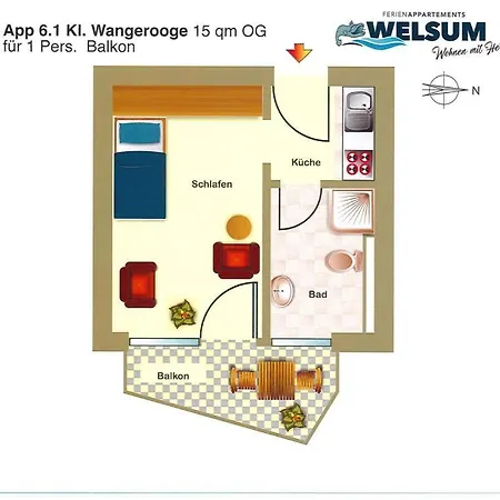 Apartamento Klein Wangerooge Bad Zwischenahn